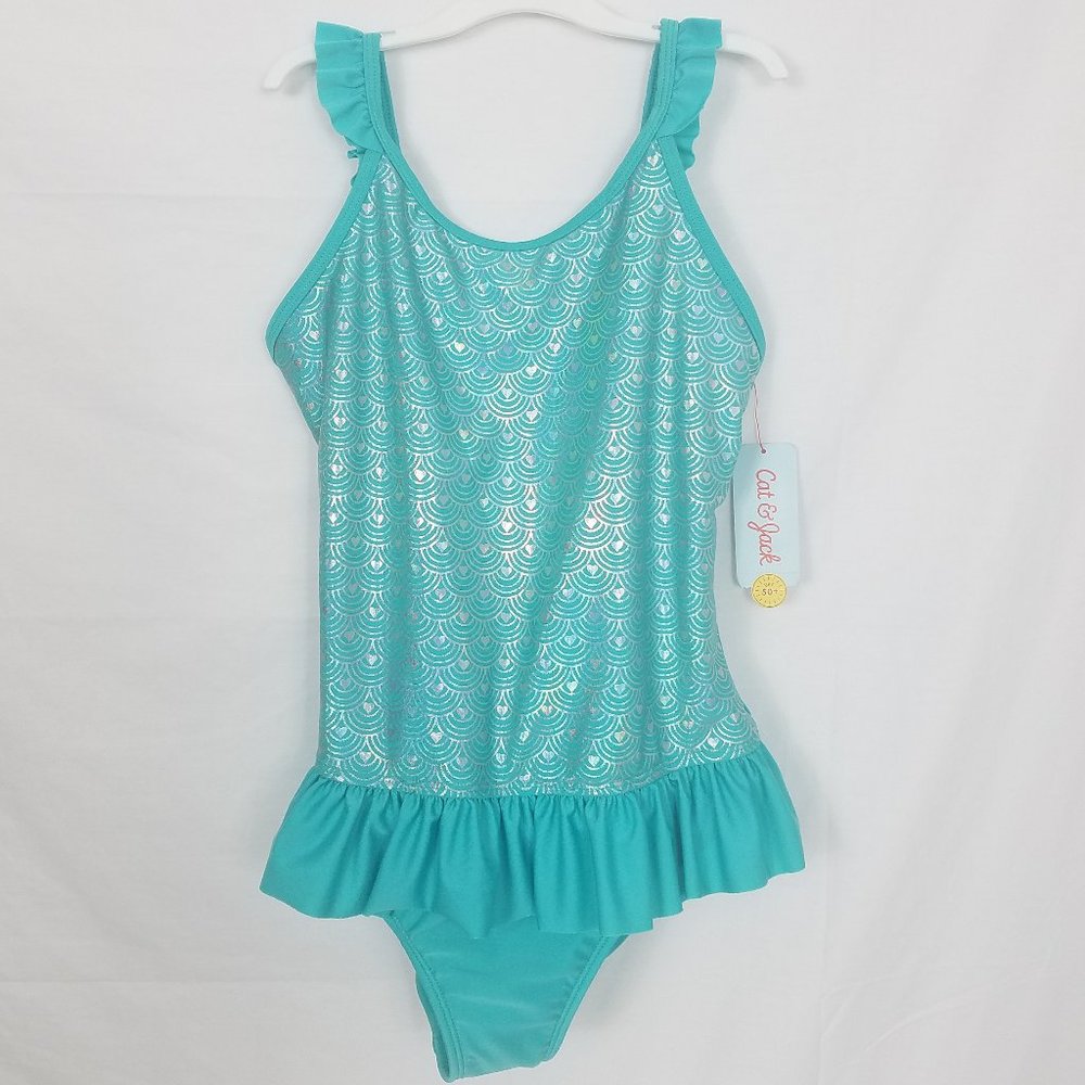 NWT! Cat & Jack Girls Large 1 piece swimsuit